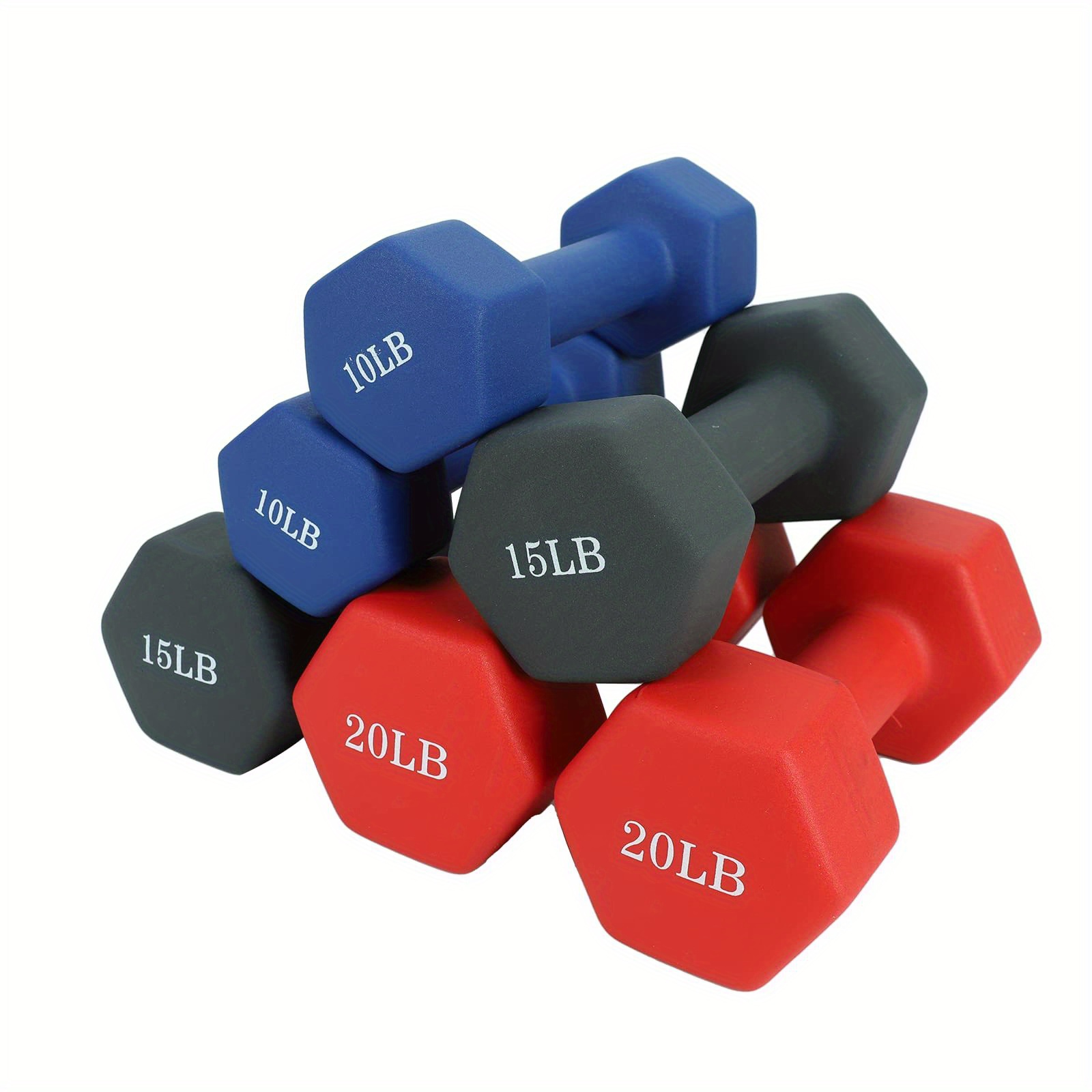 image of Neoprene Coated Hex Dumbbells