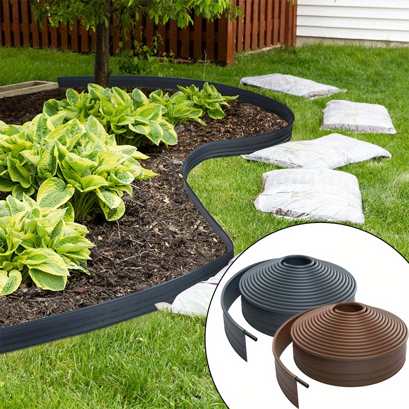 

Froadp Flower Bed Edging Plastic Lawn Edging Flexible Garden Flower Bed Edging Mowing Edge Flower Bed Border Garden Border 9.6 Cm High