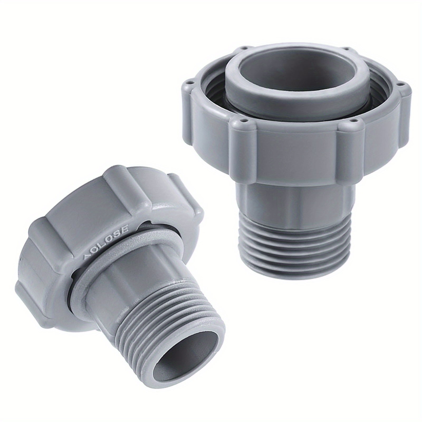 

2pcs Swimming Pool Drain Fitting Connects Compatible With Coleman, Id1.5in Connect To The Bottom Of The Pool Swimming Pool Replacement Parts Internal Thread 3/4in Connect To The Garden Pipe