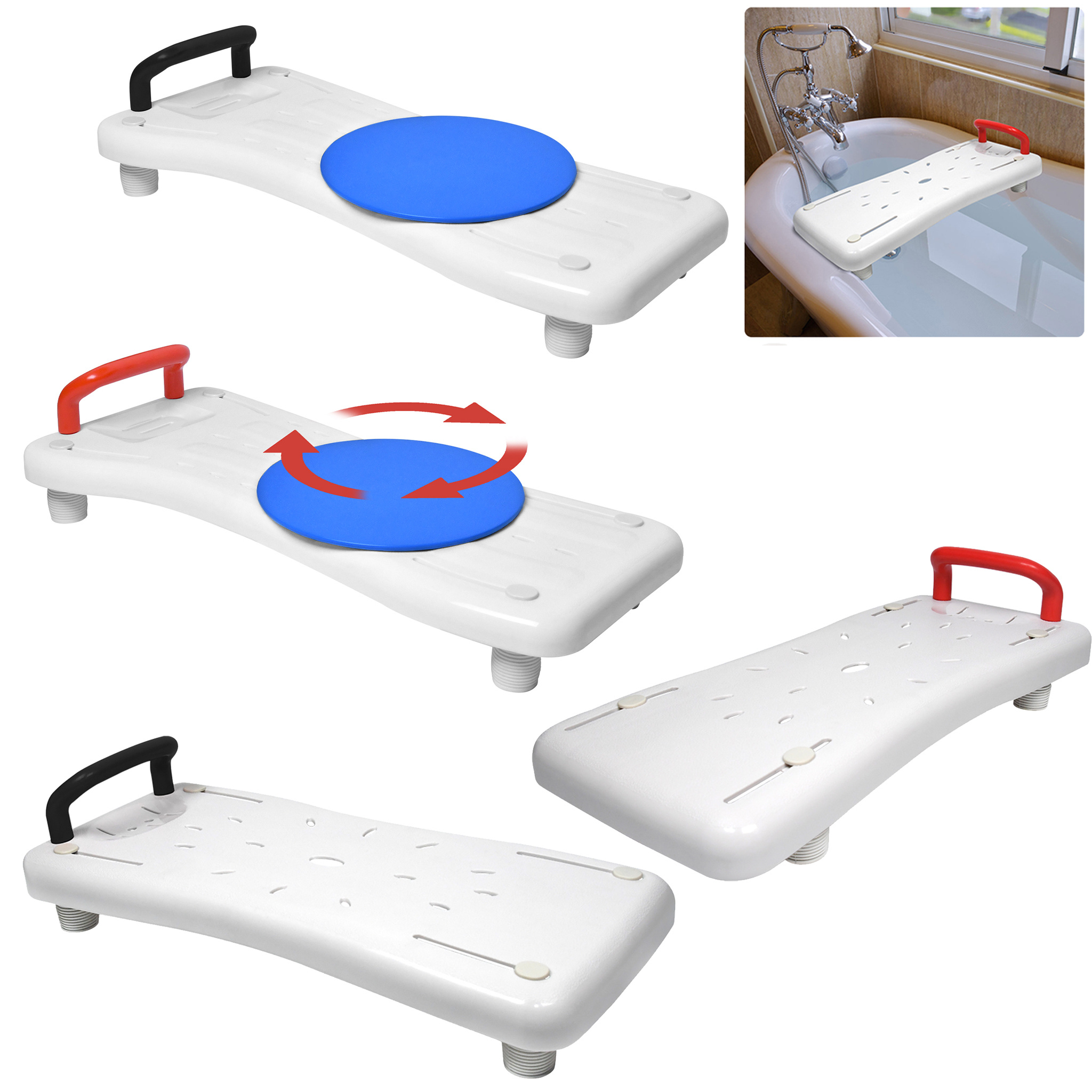 

Froadp Bath Seat, Seniors Bath Board For Sitting With Ergonomically Shaped Handle, Non-slip Plastic Bathtub Board, Shower Board For Bathtub, Bathroom