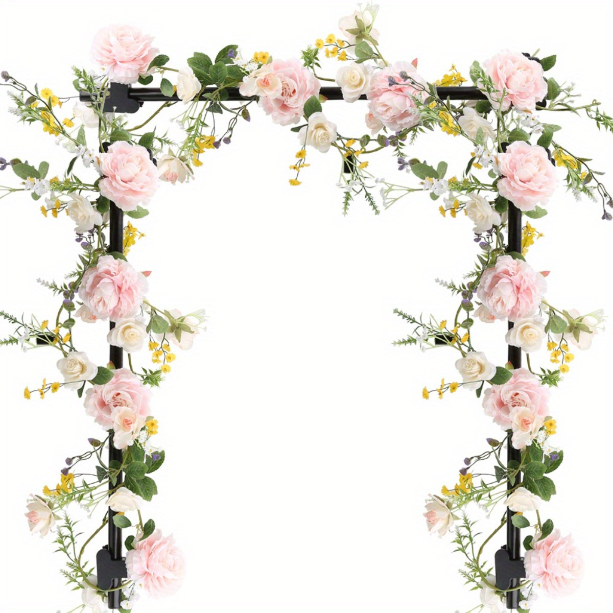 

1.8m/6ft Artificial Rose Vines Artificial Flowers, Fake Flower Vines Hanging Rose Ivy For Wedding Arch Garden Background Engagement Ceremony Reception Decor