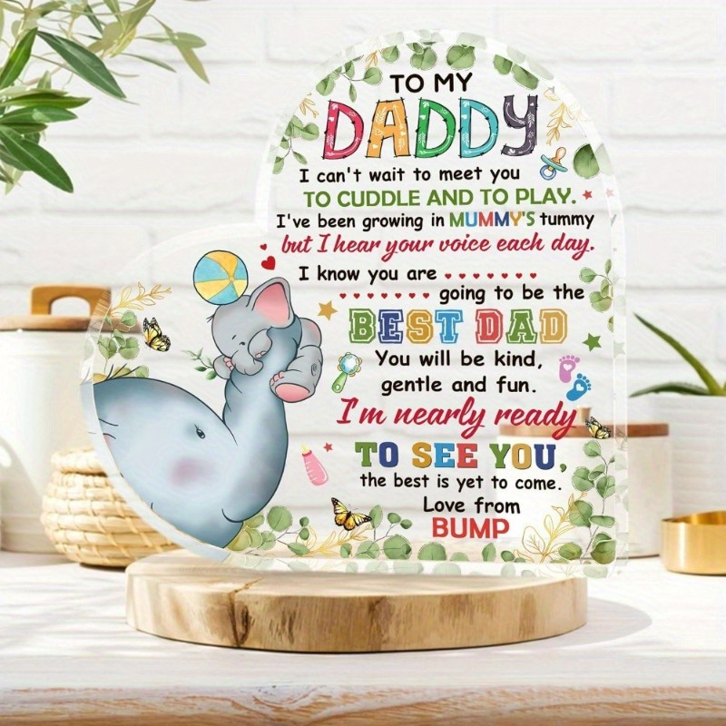 TEMU [2d Flat] For Husband, Dad To Be Acrylic Sign Decoration, Dad Gifts Ideas, Best Gift For New Dad Daddy Parents, For Fathers Day, Announcement