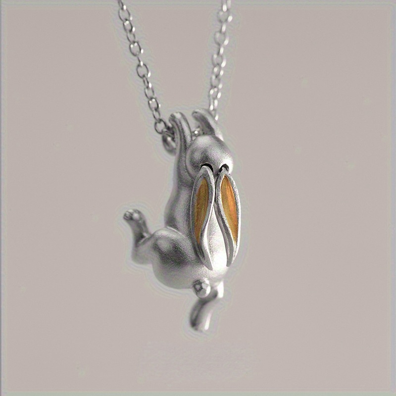 

1pc New Little Rabbit Pendant Necklace Cute And Versatile Collar Chain Jewelry Party Gift