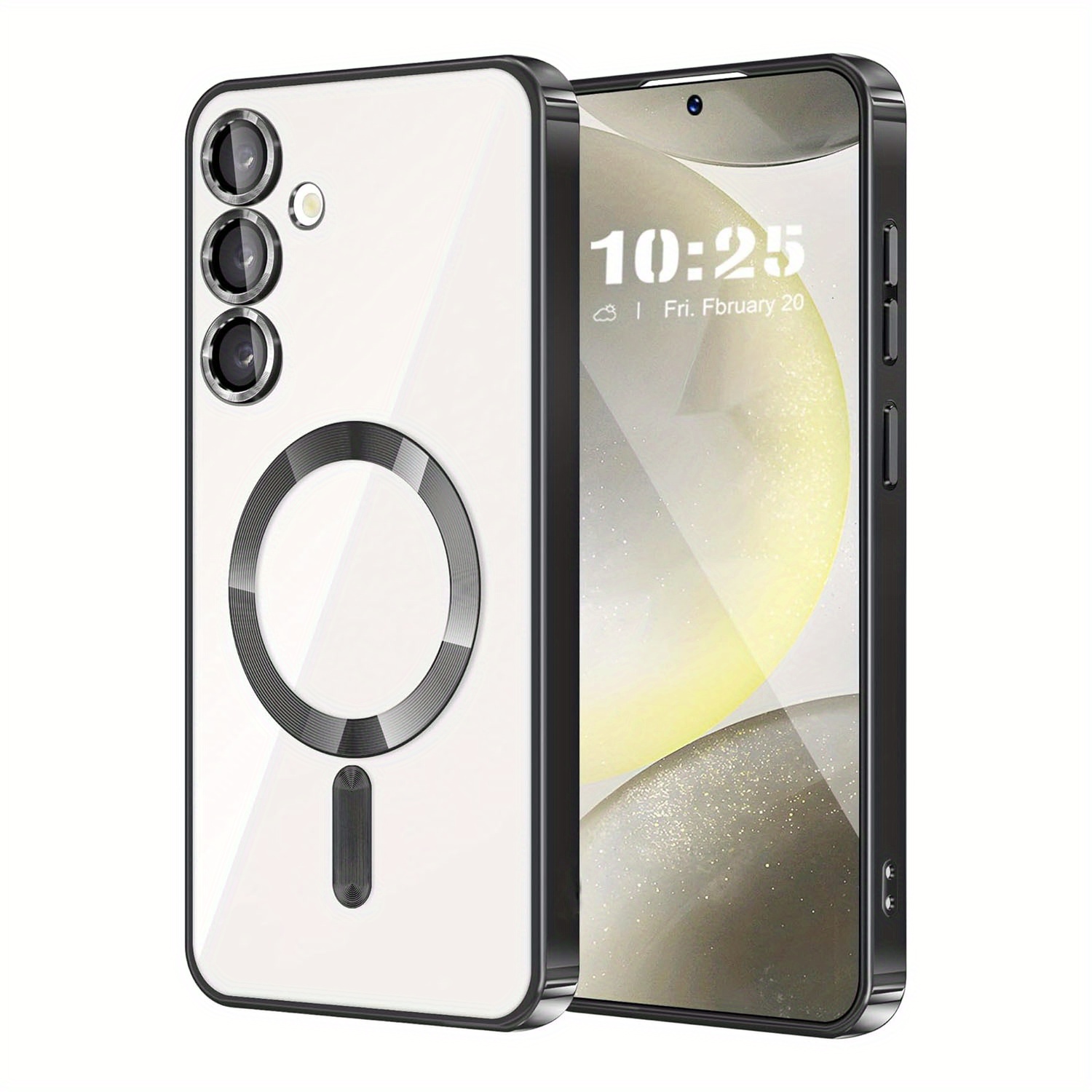 TEMU Magnetic Case With Camera Lens Protector For   Galaxy S24 S24plus