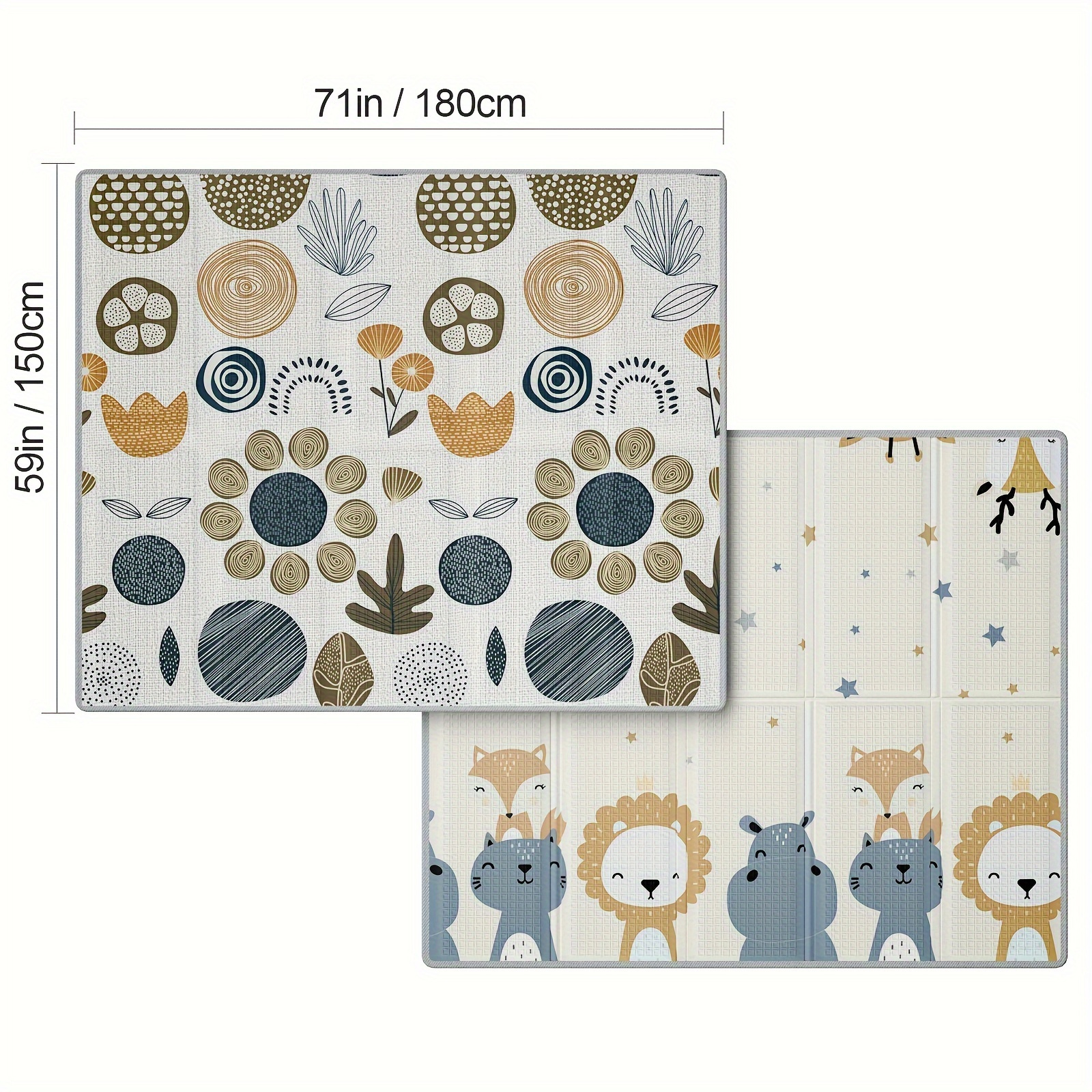 

Mat For , 59x71x0.4inch Playmat For Bag, Mat, Kids Foam Mat, Carlwing Mat For , Infant Playmat