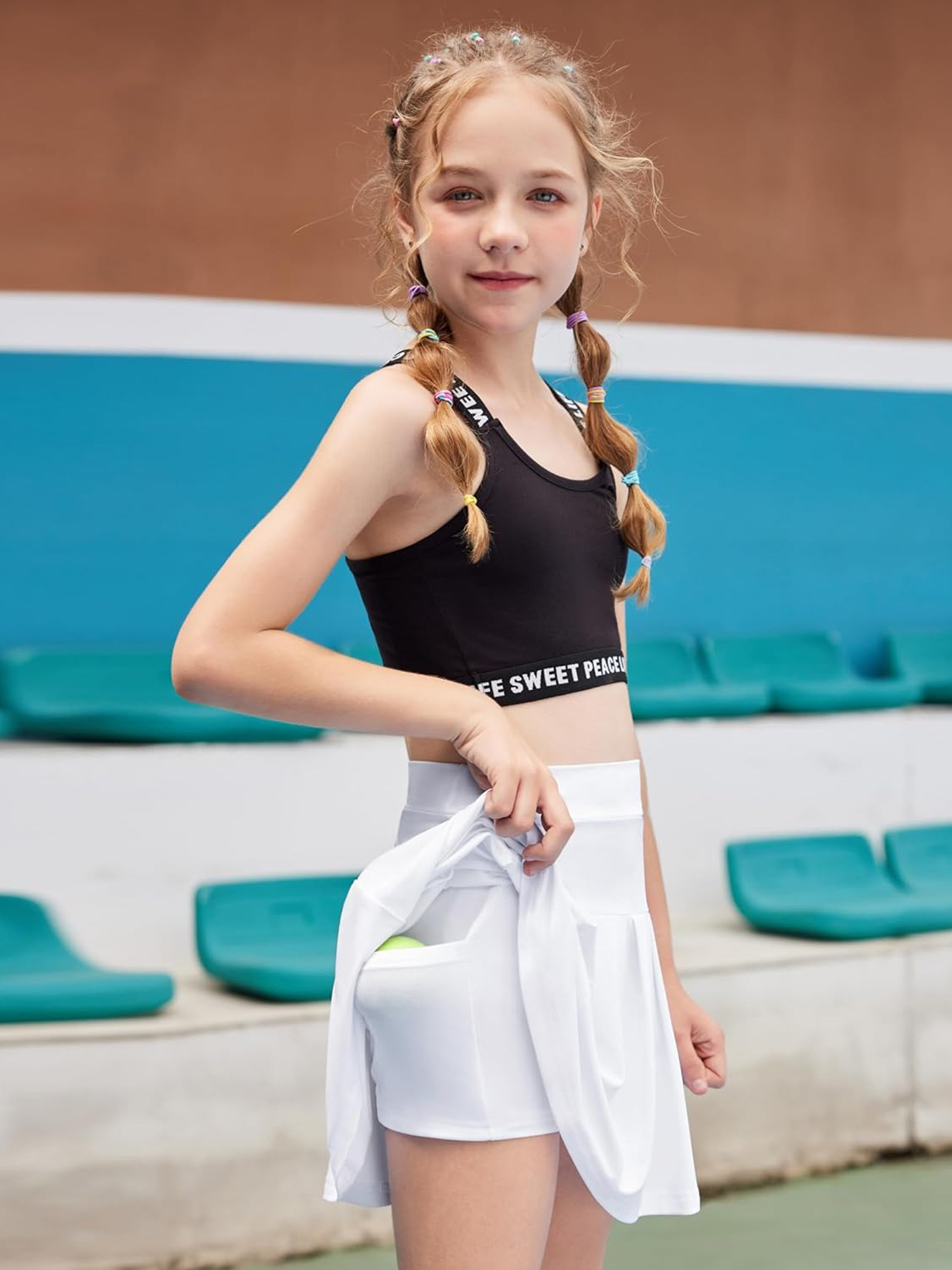 Skort Plissé Rose Taille M – Tennis Gymnastique Athlétique Avec Poches