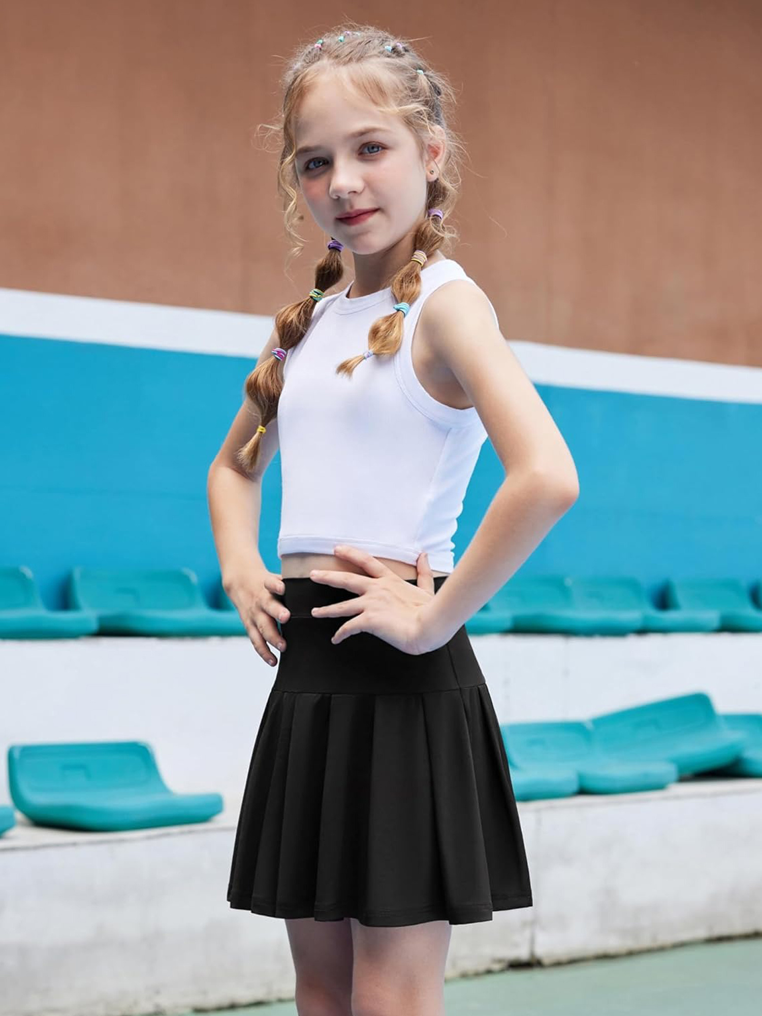 sporty ' navy blue pleated tennis skirt shorts - Temu