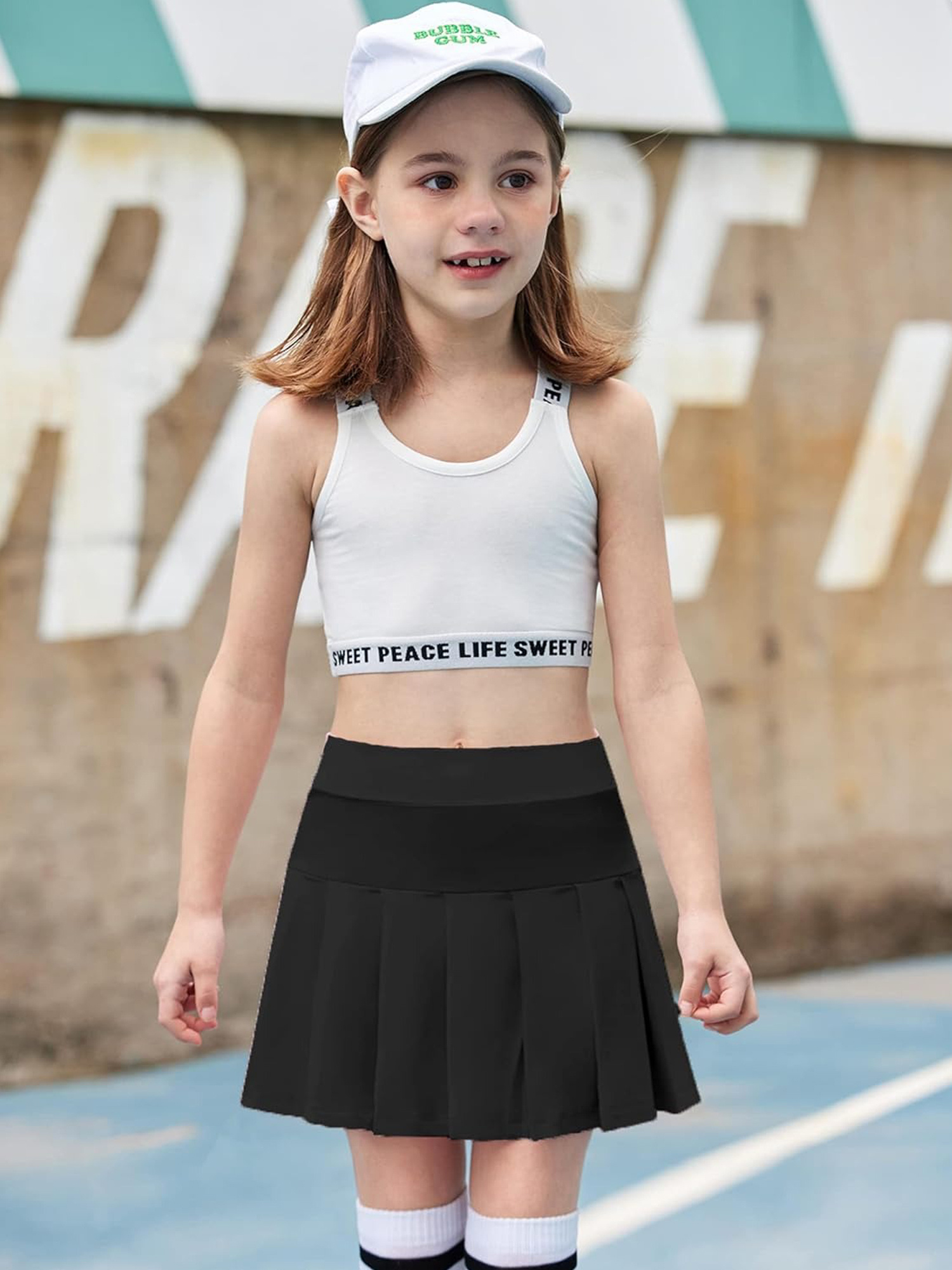 Jupe Noire Fille Ans PINSPARK Jupe De Tennis Plissu00e9e Pour