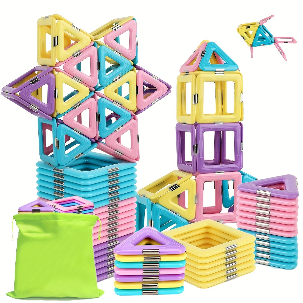 

Magnetic Building Blocks For Toddlers Macaron Magnetic Blocks Stem Toys 3d And Educational Construction Toys Toys For 3-6 Birthday Gifts Random Color