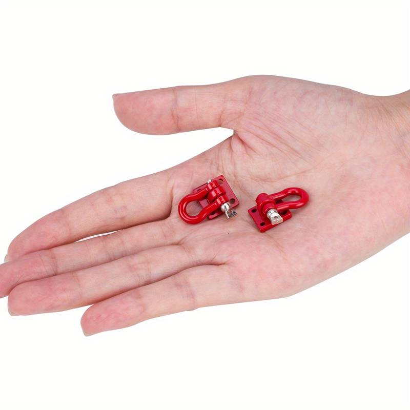 1 Pair 1:10 Scale Red Shackles For RC Crawler SCX10 – AXSPEED