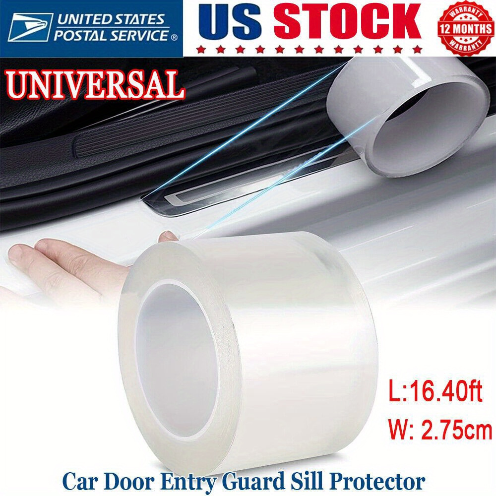 

2024 Car Door Sill Protector Strip, Transparent Invisible , Anti-collision Auto Door Entry Protection Film, Universal Fit For Most Vehicle Front Rear Bumper (2.75 In X 16.40 Ft)