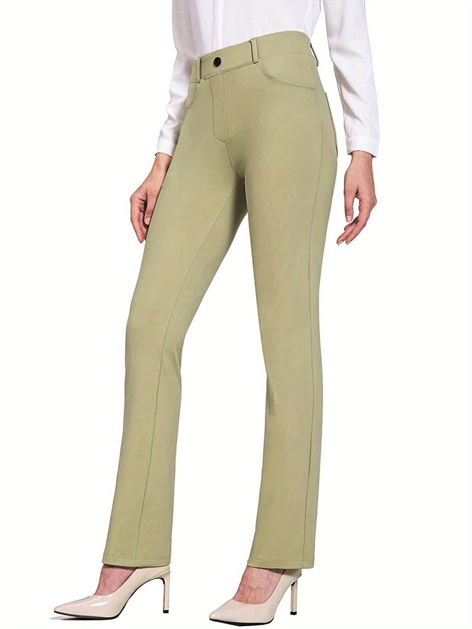 High Waist Walmart Work Pants Womens FOURSTEEDS Women's Casual