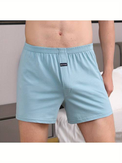 5 pcs mens trendy solid boxer shorts casual comfy shorts arrow pants loose fit shorts