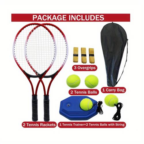 un ensemble de de tennis pour lentraînement , avec un automatique pour débutants