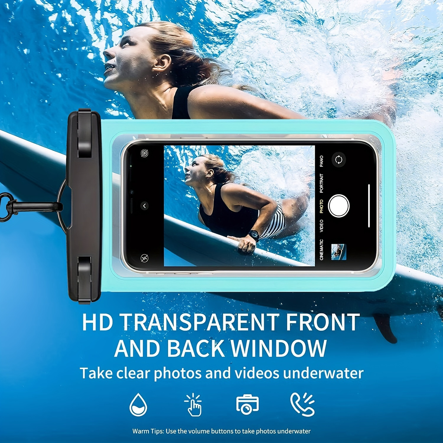 

Universal Waterproof Phone Pouch - Waterproof Case For Iphone 14 11 Pro Max Cellphone .0" Waterproof Cellphone Dry Bag Beach Vacation