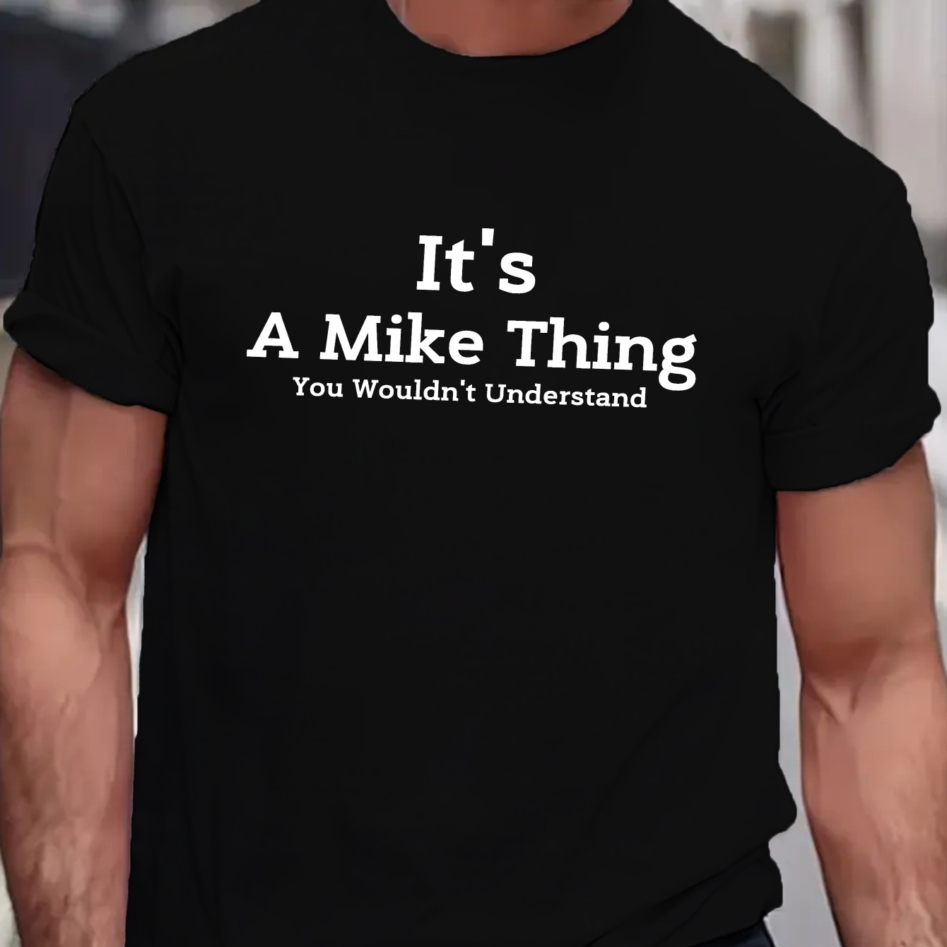 

1 Pc, 100% Cotton T-shirt, It's A Mike Thing... Print Tee Shirt, Tees For Men, Casual Short Sleeve T-shirt For Summer