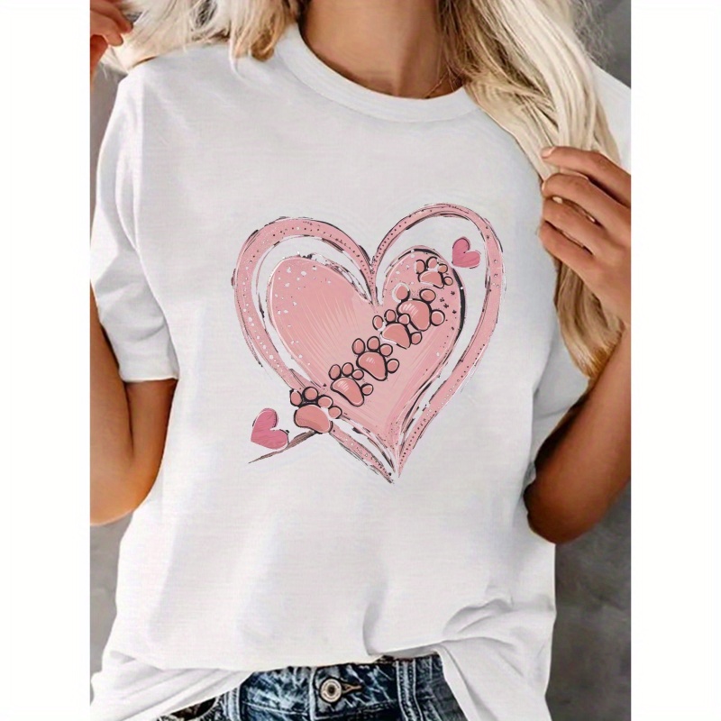 

Heart With Paw Prints Us06 Code Women's Short-sleeved Clothing
