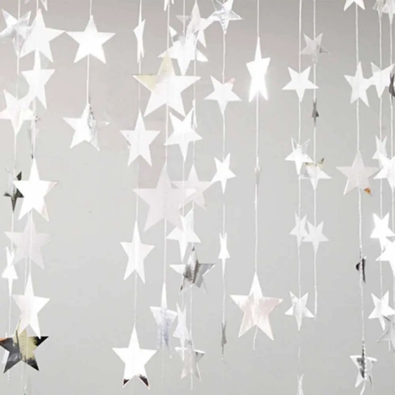 

1set Shimmer Long Banner Shower Gold/silvery Bunting Wedding Birthday Party Decoration Room Decors 4m