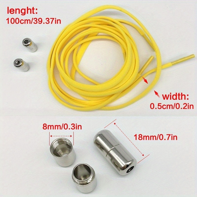 No-Tie Elastic Shoelaces for Sneakers & Skate Shoes - Adjustable, Stylish, Unisex - Secure, Comfortable Fit with Buckles, Spandex Material, Skate Shoe Accessories | Stylish Shoelaces | Adjustable Fit, Shoelace Storage