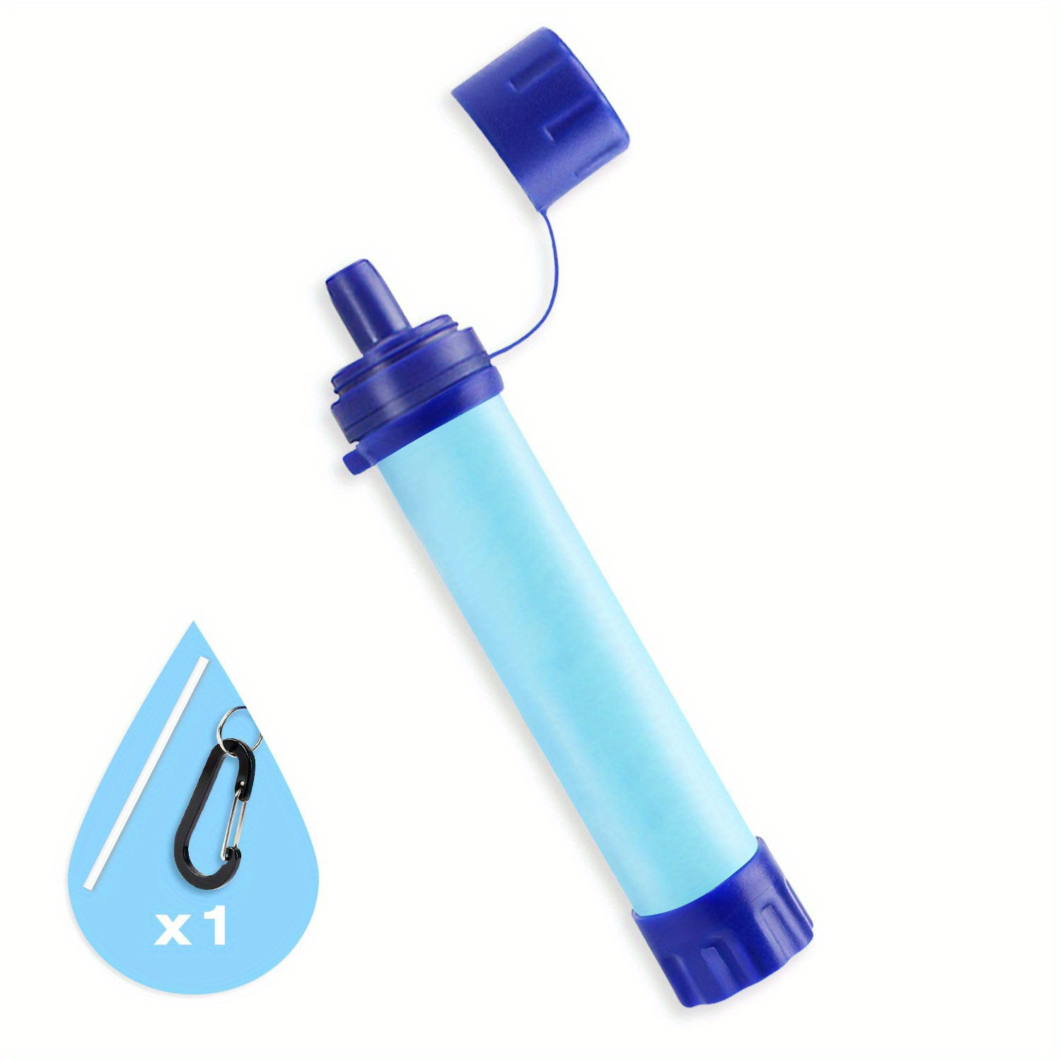 TEMU 1pc Portable Water Filter Straw For Outdoor Activities, Ultralight & Compact, Water Filter Straw For Camping, Emergency Water Purifier,