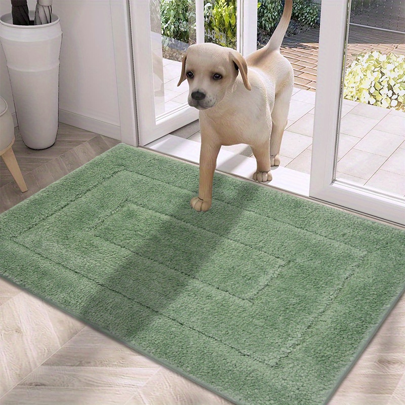 

1.3cm Microfiber Floor Mat, Multicolored, Non-slip & Dirt-resistant, High-density Washable Bottom - Ideal For , Laundry Rooms, Bathrooms, Living Areas - Pets, And Absorbent