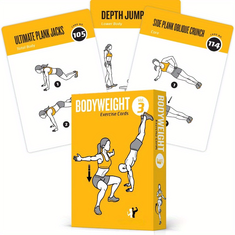 

Reapp Bodyweight Workout Cards, Instructional Fitness Deck For Women & Men, Beginner Fitness Guide To Training Exercises At Home Or Gym (bodyweight, Vol 3)