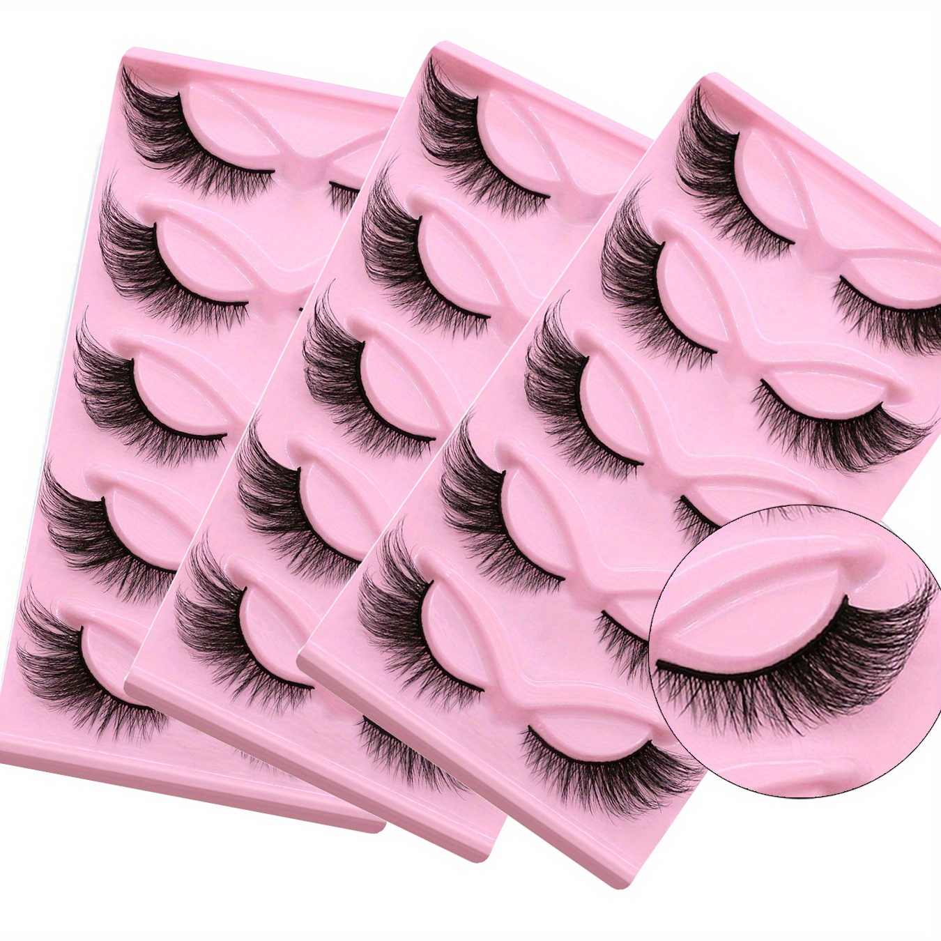 

15pairs/3pack Long Eye End Strip False Eyelashes