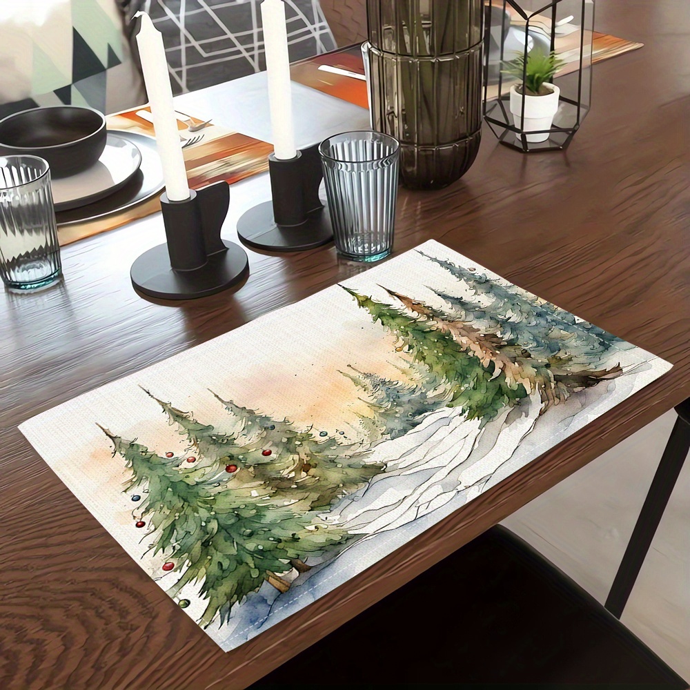 

4pcs Set Christmas Placemats - , Table For Dining & Decor