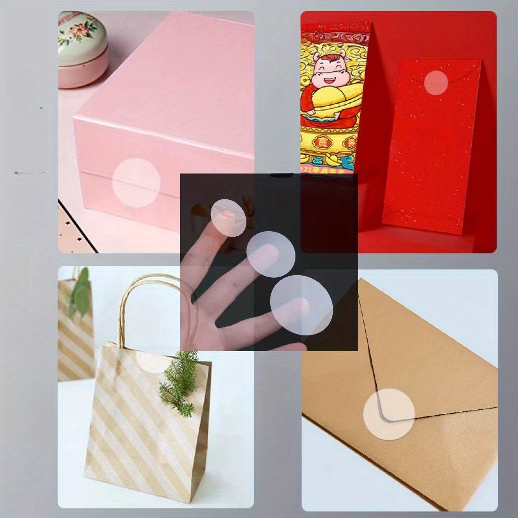 

Clear, Self-sealing Stickers: 240 Pcs 25mm/0.98in, 90 Pcs 40mm/1.57in, 40 Pcs 50mm/1.96in - Decorations And Party Packaging