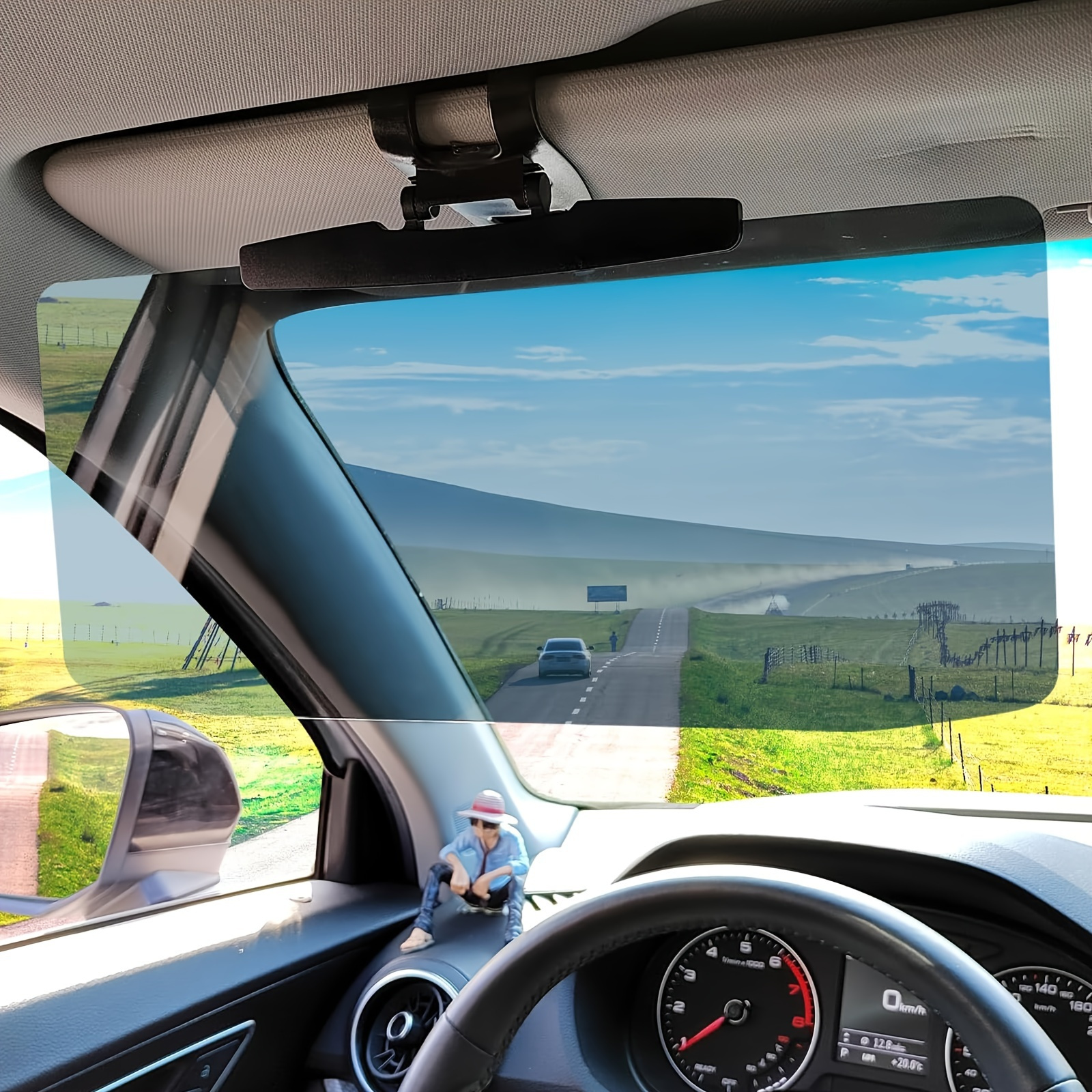 

Polarized Vehicle Sun , Clip-on Driving Visor For Day And Night, Protects From , , And Snow For