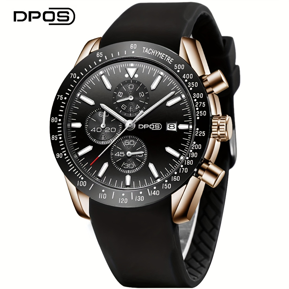 

Dpos Sports Watch For Men & Students, Luminous Quartz Luxury Outdoor Watch With Chronograph & Calendar, Ideal For Birthday, Holiday, Christmas Gifts