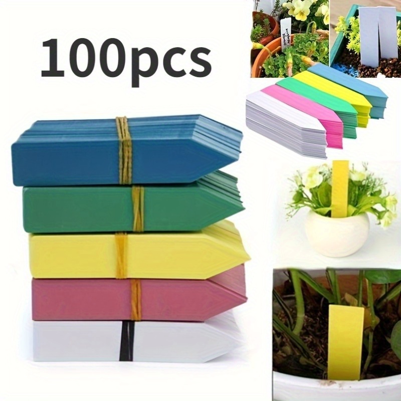 

100 Reusable Waterproof Plastic Plant Labels - Perfect For Indoor And Outdoor Gardening