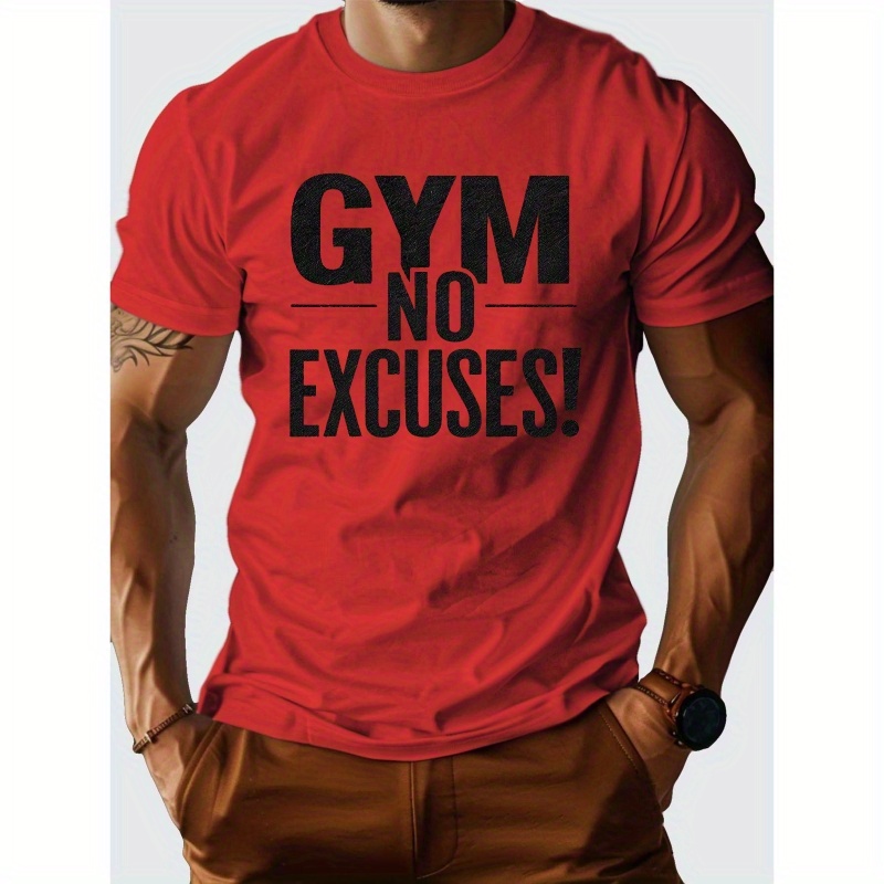 

Gym No Excuses G500 Pure Cotton Men's Tshirt Comfort Fit