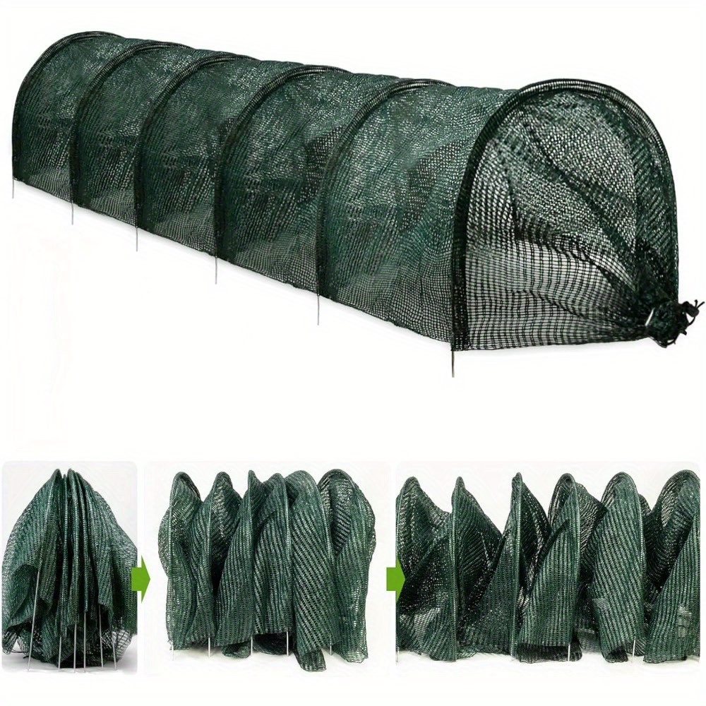 

10ft Garden Tunnel Shade Net Cover - Pet+pe Material - Plant Gardening Net For Greenhouse, Patio, And Garden Plants