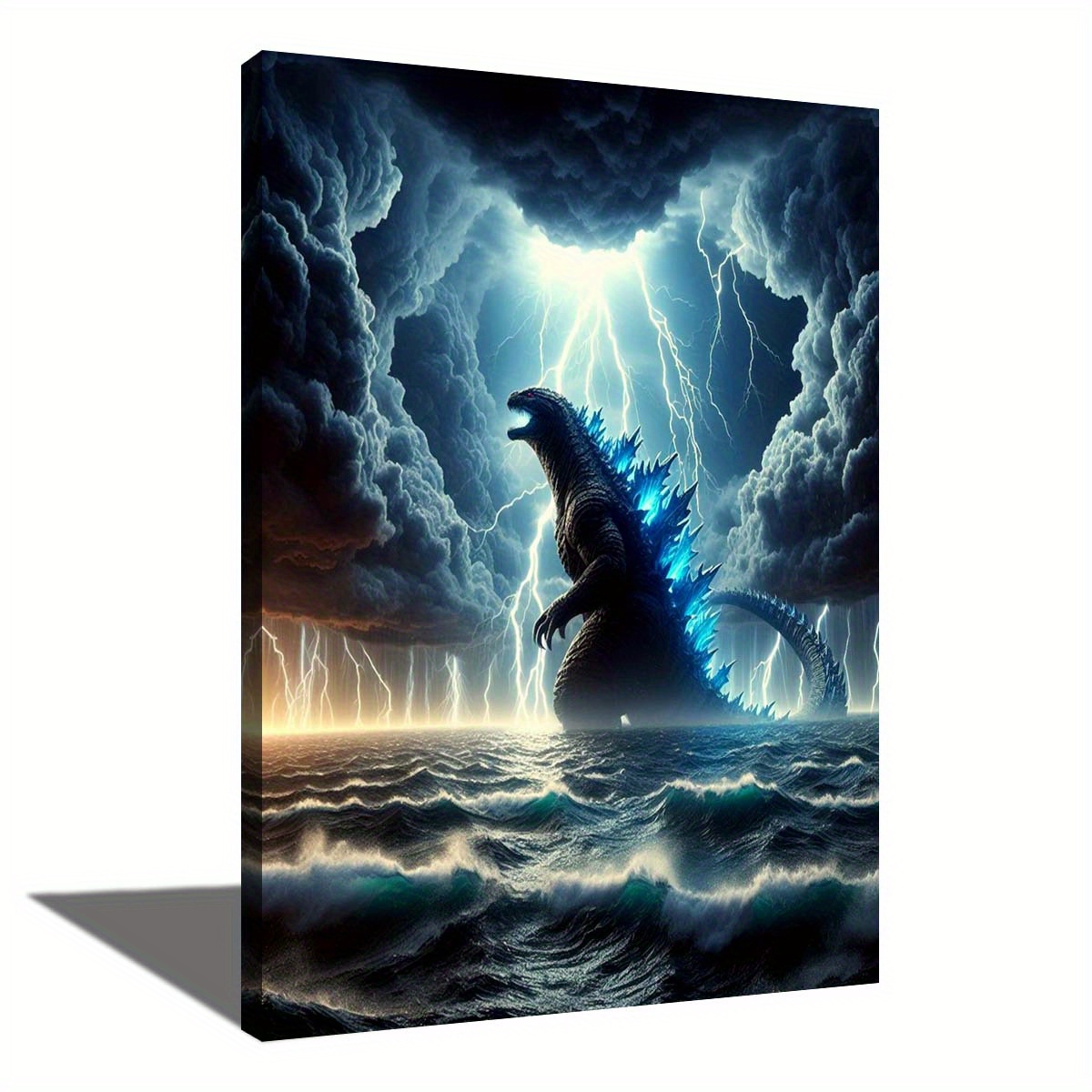 

Framed Canvas Poster Drache Echse Dinosaurier Wall Decor Picture For Bedroom Living Room Home Office, Home Decor, Cafe Decor