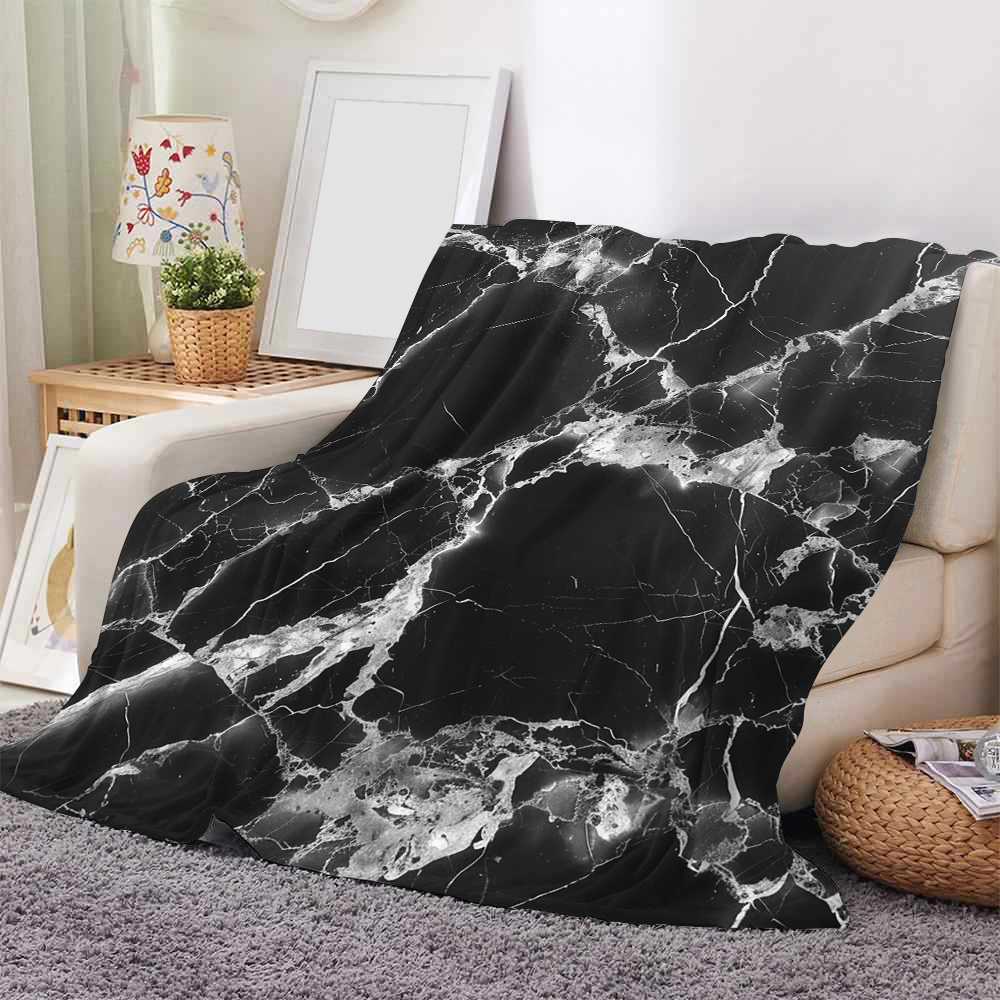 

1pc - Flannel Blanket - , , , , 250-300gsm, Double-sided , For /bed//,