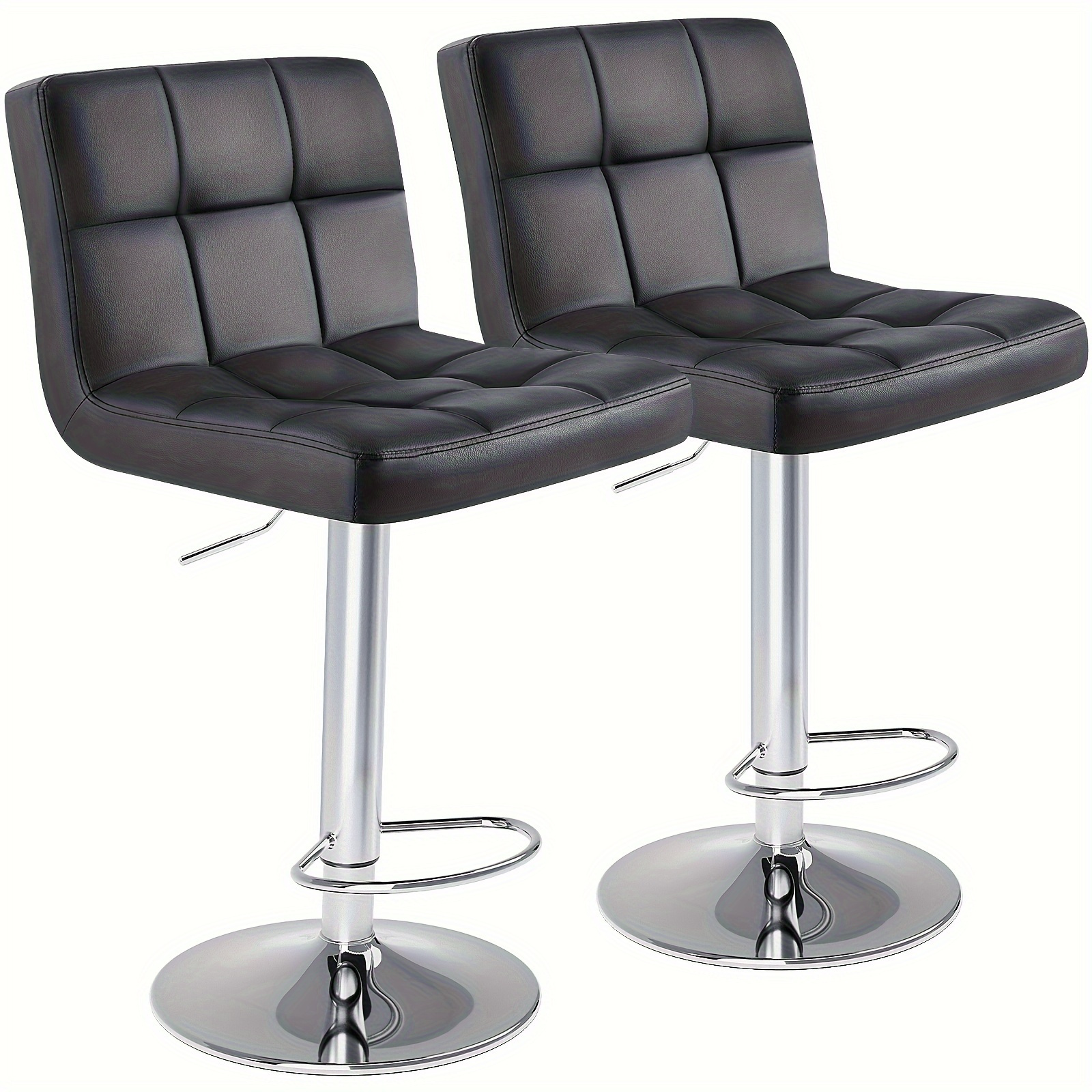 

Set Of 2/4 Lift Dining - Counter Height - Luxurious Faux Pu Leather, Armless & Swivel, Hydraulic Adjustment, - Space-saving, Comfortable Design Seating