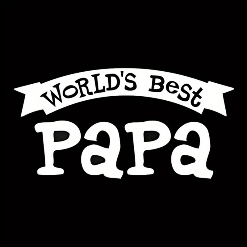 

World's Best Papa Vinyl Decal Sticker - High-quality Adhesive For Cars, Laptops, Water Bottles - Durable & Easy To Apply On Glass And Smooth Surfaces