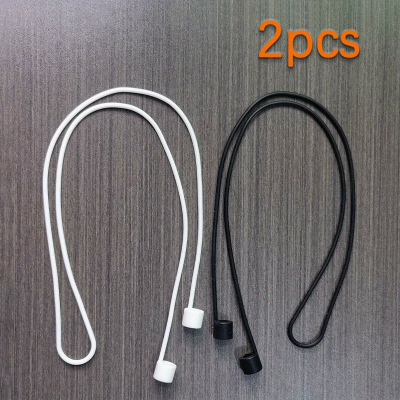 Image of 2-pack Soft Silicone Anti-loss Earphone Straps, Skin-friendly Elastic Sports Accessories For Airpods 3/2/1 Pro, Wear-resistant Ear Hook