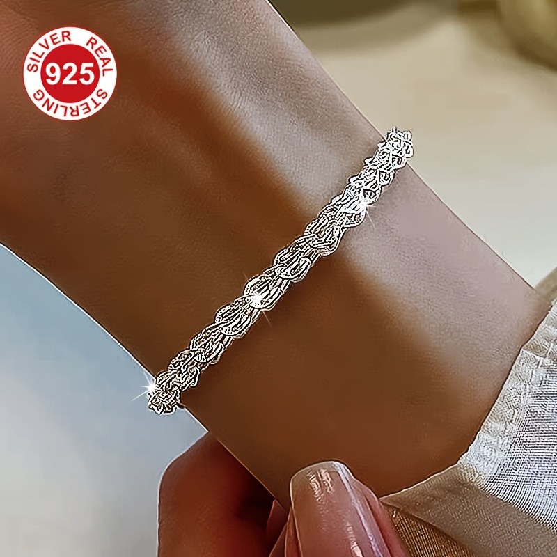 

925 Sterling Silver Phoenix Tail Thin Chain Bracelet Niche Design Hand Chain Jewelry Accessory With Gift Box