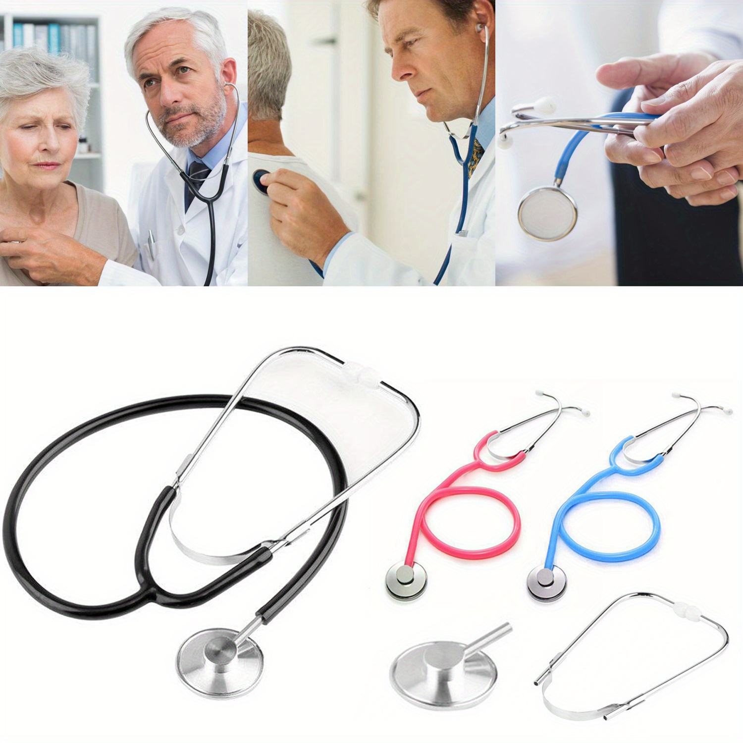 

Professional Medical Stethoscope Kit, Single Head, For And Educational Use, Ideal For Doctors, Nurses, Medical Students, Simulation Play For 14+