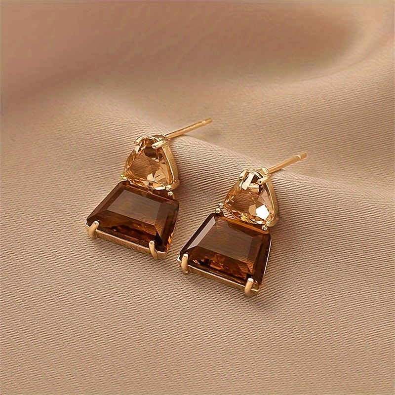 

18k Plated Japanese & Korean Crystal Earrings Fashion Decorations Easter Thanksgiving Day Gift , Mothers, Daughters