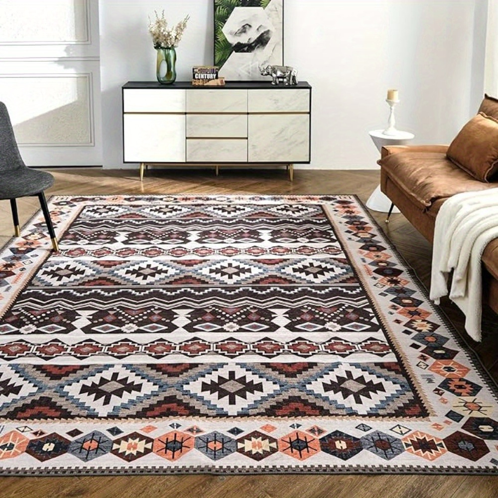 

Orhopui Washable Rug Area Rugs Machine Washable Rugs For Living Room Boho Rustic Area Rugs Vintage Carpets For Bedroom Home Decor