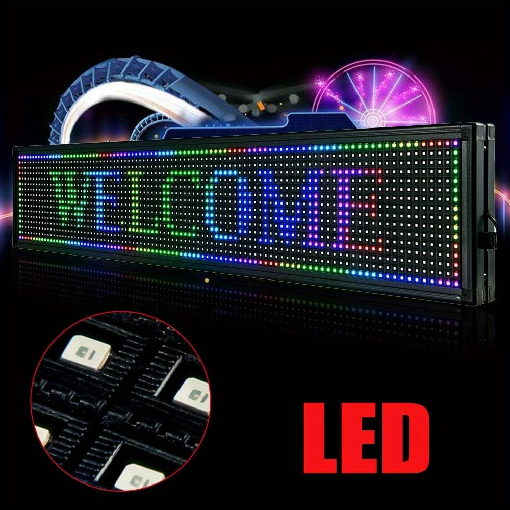 

Rgb 7- Message Display Board Led Scrolling Sign Led Scrolling Message Display Programmable With Smd Technology For Advertising And Business