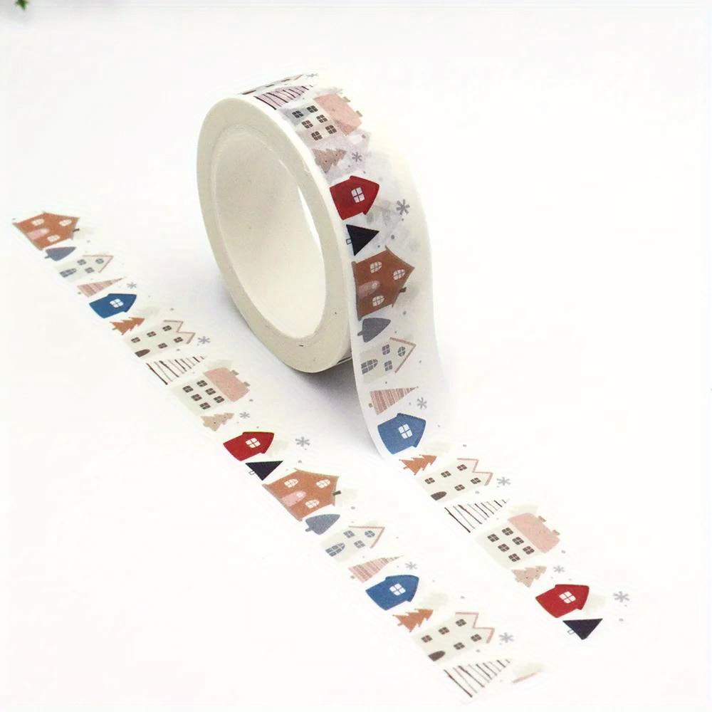 

Cozy Winter Village Washi Tape - 15mm X 10m - Adhesive Paper Tape - School Supplies & Crafts