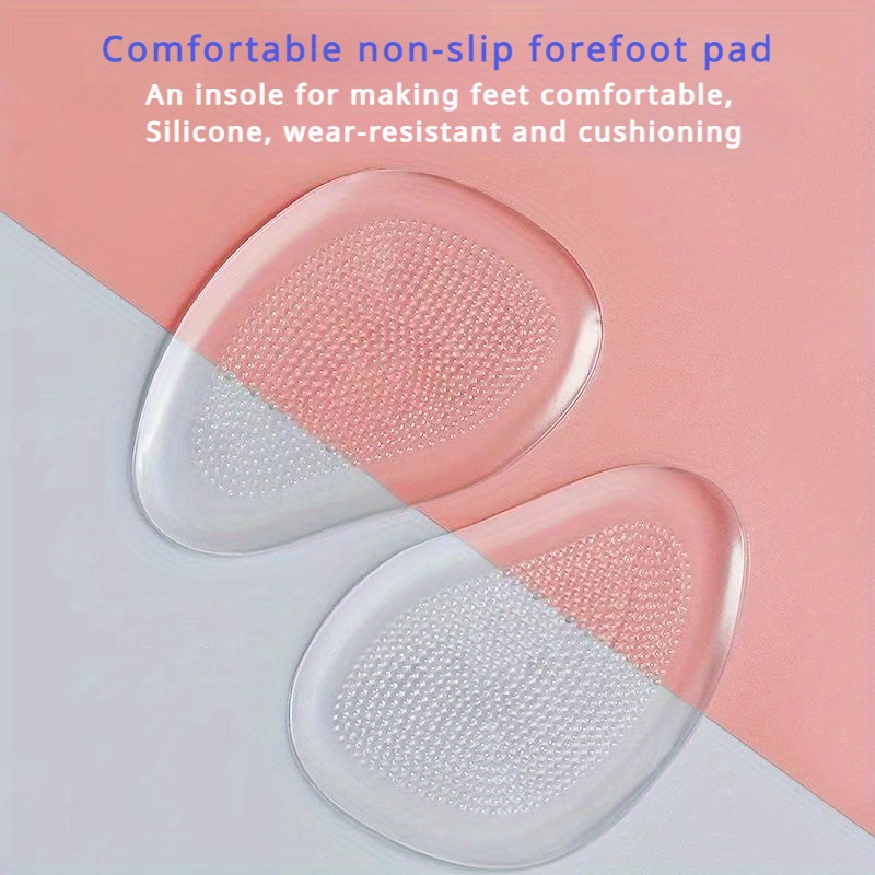 

Silicone Forefoot Pads For Women's High Heels - Transparent, Anti-slip & Pain-resistant, Foot Cushions