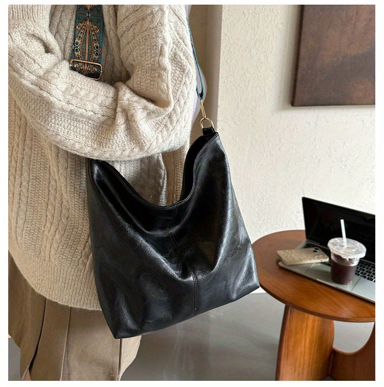 1pc Bohemian Geometric Strap Hobo Bag, Large Capacity Ethnic Crossbody Bag, Women'S Retro Style Shoulder Bag For Best Birthday Gifts, Halloween Gifts And Christmas Gifts