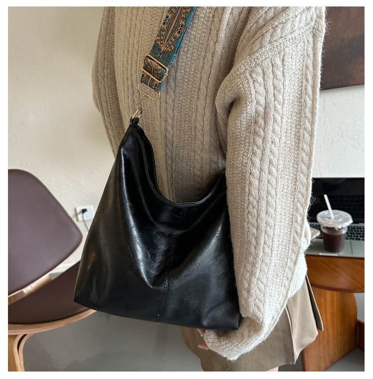 1pc Bohemian Geometric Strap Hobo Bag, Large Capacity Ethnic Crossbody Bag, Women'S Retro Style Shoulder Bag For Best Birthday Gifts, Halloween Gifts And Christmas Gifts