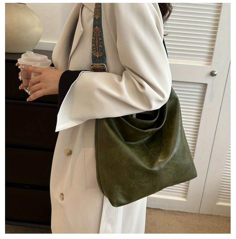 1pc Bohemian Geometric Strap Hobo Bag, Large Capacity Ethnic Crossbody Bag, Women'S Retro Style Shoulder Bag For Best Birthday Gifts, Halloween Gifts And Christmas Gifts