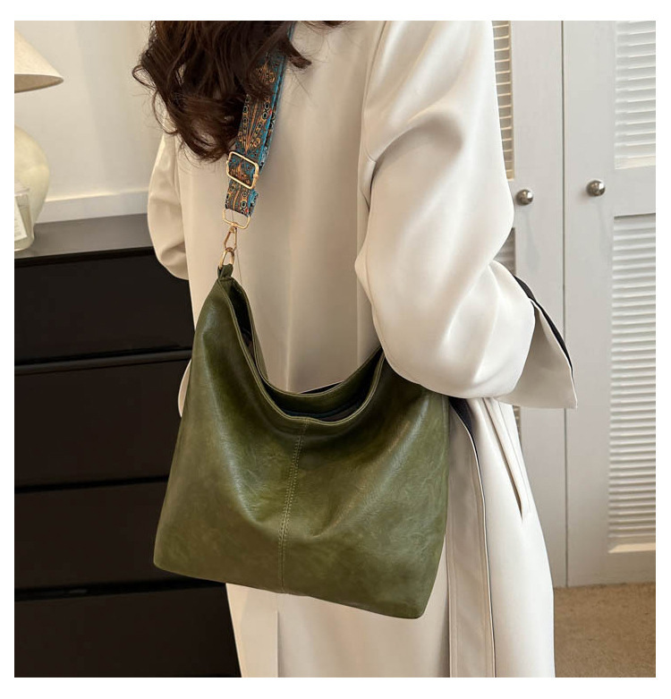 1pc Bohemian Geometric Strap Hobo Bag, Large Capacity Ethnic Crossbody Bag, Women'S Retro Style Shoulder Bag For Best Birthday Gifts, Halloween Gifts And Christmas Gifts